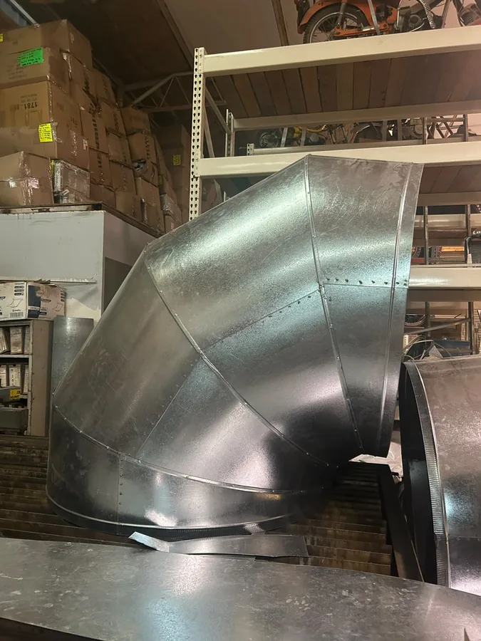 Codo en gajos para Espiro Ducto